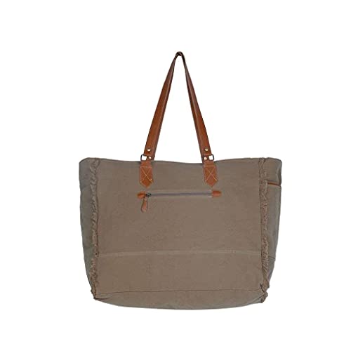 Image of Myra Bag Aztec Purse for Women - Canvas Bag with Real Leather Detailing, Boho Handbags for Women, Cute Western Purse