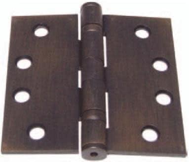 Emtek 94015 4.5" x 4.5" Square Corner Ball Bearing Mortise Hinge - Pair, Oil Rubbed Bronze