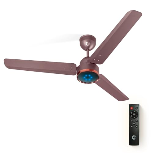 Image of CG AeroSwift Ceiling Fan | 1200mm | High speed BLDC Motor | Energy Efficient | 5 star rated | 3+2 Year Warranty | LED display | Reverse Mode | Remote Control with Adjustable timer | Bakers Brown