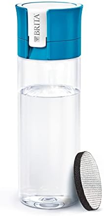 BRITA Water Filter Bottle, Compatible with BRITA Microdisc, Filters As You Drink, Reduces Chlorine and Organic Impurities, Hormones and Pesticides While Preserving Key Minerals, Blue