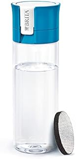 BRITA Water Filter Bottle, Compatible with BRITA Microdisc, Filters As You Drink, Reduces Chlorine and Organic Impurities, Hormones and Pesticides While Preserving Key Minerals, Blue