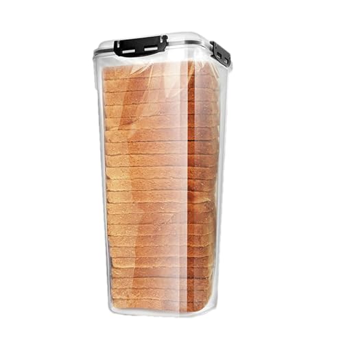 Contenedor de pan – Panera | Caja para los paes herméticos transparentes con tapa | Portapane | Soporte para sándwich para paneles caseros, recipiente alto para ILS Panee