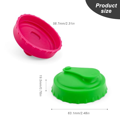 SPRHR 6 Stück Getränkedosen Verschluss Silicone, 63 mm Dosenverschluss Getränkedosen mit Auslauf, 6 Farben Silicone Soda Cap, für Mahlzeiten im Freien, Partys, Angeln, Sportveranstaltungen