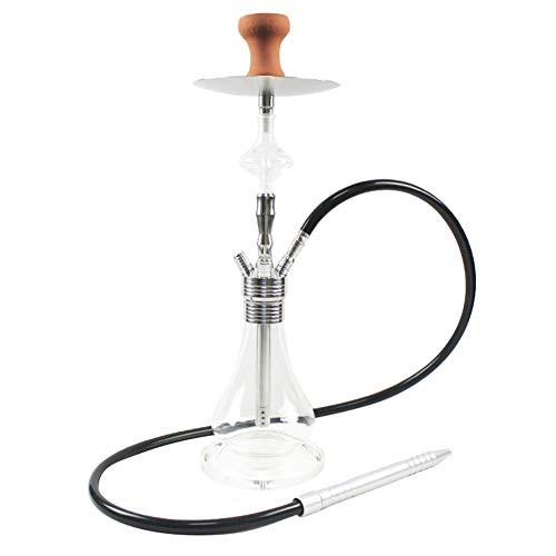 HCDMRE Arab Luxury Extreme Serie 020: 23"Schlauch Shisha Combo Kit Set, Shisha Pipe Glassockel Edelstahl Material Smoking Water Pipe Bong