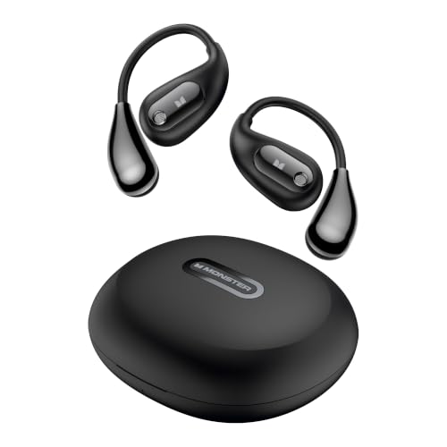 Monster AC210 Écouteurs Oreille Ouverte, Écouteurs Sans-fil Bluetooth 5.4 Confort Léger Lecture 30 Heures IPX5