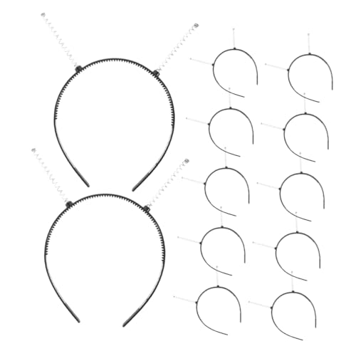DEARMAMY 12 pezzi Cerchietti con Molla per Fai Te Fasce Elastiche per con Meccanismo Molla Accessori per Creazioni Handmade Adatti i Tipi
