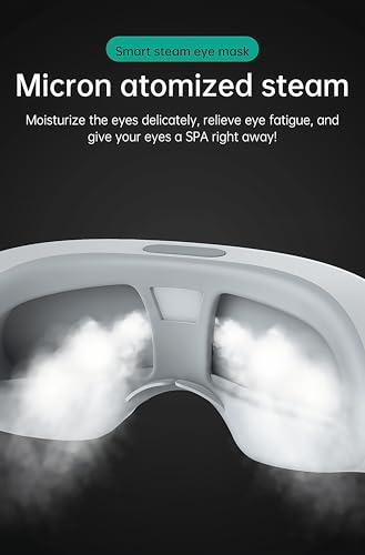 Talzpro Eye Steamer for Dry Eye, Steam Therapy Mask 2 Levels, Adjustable Steam Eye Massager with Heat, Smart Hot & Cold Nano Mist Moisturizing, Gifts for Women Men Mom Dad