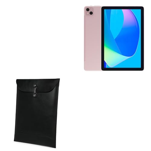 BoxWave Case Compatible with Doogee T10Pro - Nero Leather Envelope, Leather Wallet Style Flip Cover