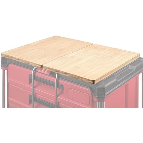 2 Pack Tables Fits for Milwaukee Packout Rolling Tool Box,Packout 2 & 3-Drawer Organizer,Heavy-Duty Work Surface with Mounting Feet, No-Drill Installation for Packout Accessories