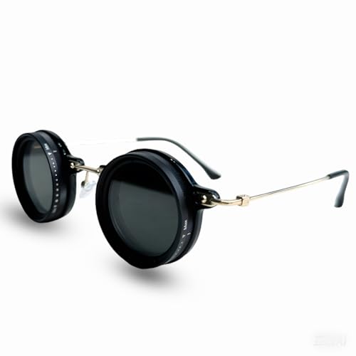 Minedmh Adjustable Shades Glasses Tint Rounded Polarized Uv400 Lenses Nd Filter Sunglasses 1-9 Gears Beach Eyewear Unisex