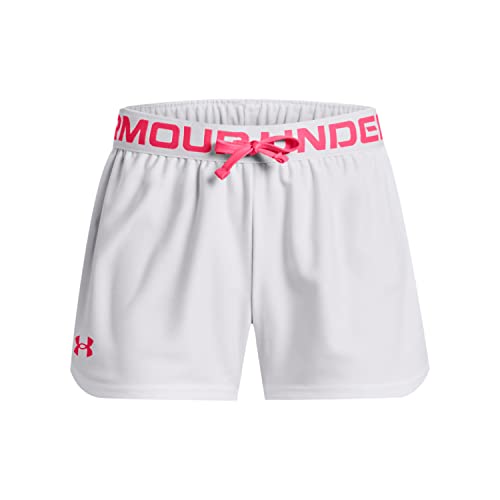 Short Under Armour fille blanc Youth X-Small vêtement de course à pied léger