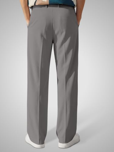 Image of FTX Men's Korean Style Casual Trouser | Premium Lycra Stretch Fabric | Smart Regular Fit | 2 Side Pockets | Comfortable Stretchable Everyday Wear Pants