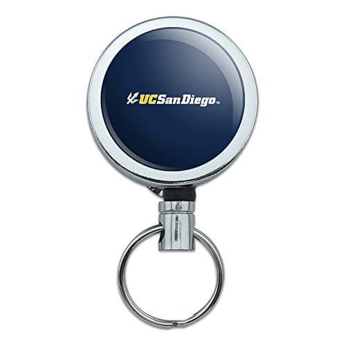 UC San Diego Tritons Logo Heavy Duty Metal Retractable Reel ID Badge Key