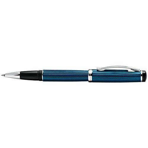 Xezo Bolígrafo Rollerball Azul Metálico Grabado miniatura 2