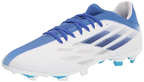 adidas Unisex X Speedflow.3 Firm Ground Soccer Shoe, White/Legacy Indigo/Blue, 7 US Men