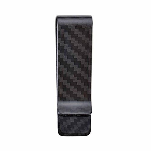 C&L Carbon Fiber Glossy Money Clip Credit Card Business Card Holder Small size