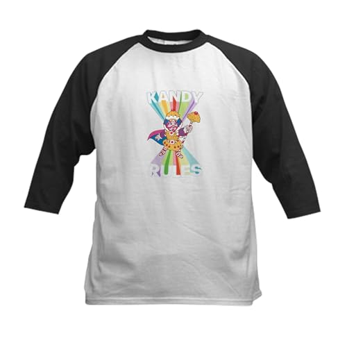 CafePress Candy Land Kandy Rules Kids Baseball T Shirt Kids Cotton Baseball Jersey, 3/4 Raglan Sleeve Shirt Black/White