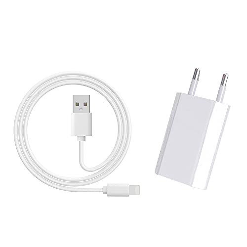 Chargeur Secteur Compatible pour i Phone, Chargeur Adaptateur USB Universel Mural Chargeur pour i Phone 5S 6 6s SE 6S 7 8 11 12 Mini 13 X XS Max XR Plus Pro, i Pad Air Chargeur USB with Câble