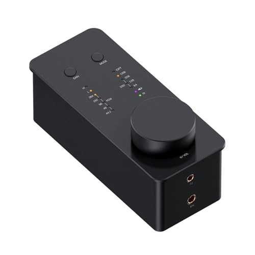 アンプ 小型 ヘッドホンアンプ デスクトップ USB C to デジタル アナログオーディオンバータアダプター コンパクト プリアンプ ホームオーディオ 家庭用 光入力 3.5mm 4.4mm バランスコンボ 黒 ケーブル/日本語説明書付き