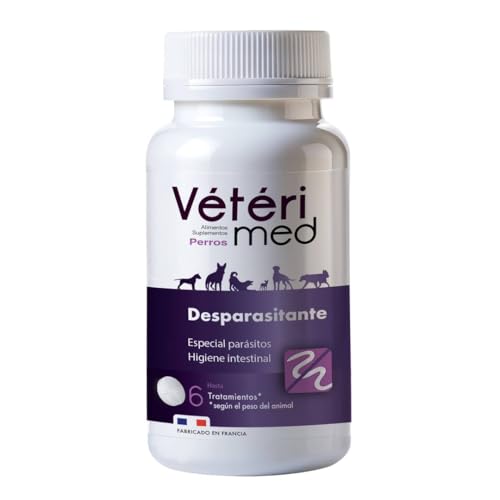 Vétérimed DESPARASITANTE, Perros, Higiene Intestinal y Bienestar General, Fabricado en Francia, 15 Comprimidos palatables (versión en español)