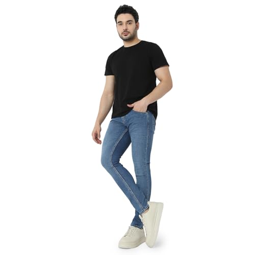 Image of Spykar Men's Skinny Fit Low-Rise Casual Jeans