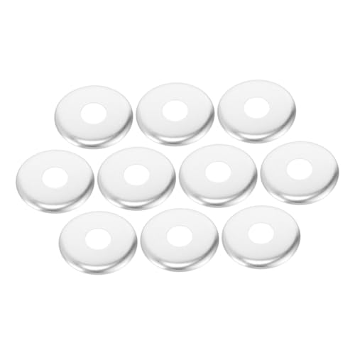 BEBEMOKO 10 placas de cubierta para rociadores de incendios, placas de brida de pared de acero inoxidable para ocultar tuberías de agua y grifos, cubiertas adhesivas duraderas de fontanería, diseño de