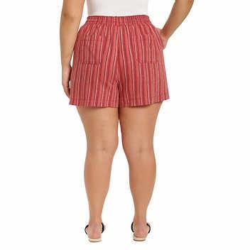 Briggs New York Women's Linen Blend Pull-On Summer Shorts with Pockets and Drawstring4