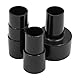 ANCLLO 3-teiliges Vakuumschlauch-Adapter-Set – Universalanschluss für Nass-Trockensauger, 2-1/2 Zoll bis 1-1/4 Zoll, 1-1/4 Zoll bis 1-3/8 Zoll, 1-3/8 Zoll bis 1-1/4 Zoll