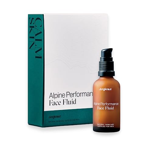 JUNGKRAUT Alpine Performance Face Fluid for men 1x50ml, natural face cream with hyaluronic acid, anti-aging, intense moisture