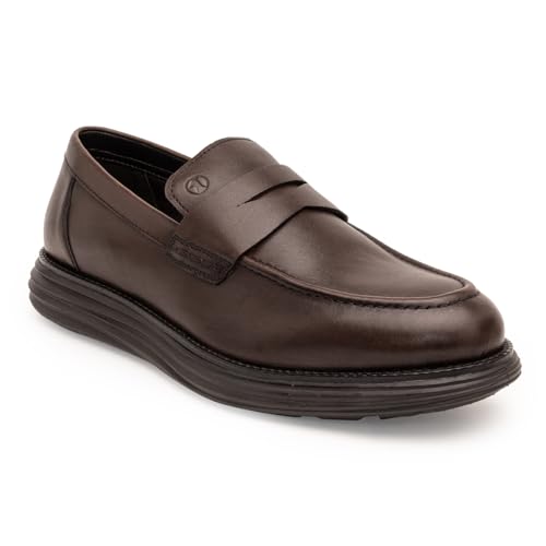 Image of Thomas Crick Sophisticated Dual-Tone Leather Loafers with Enhanced Comfort