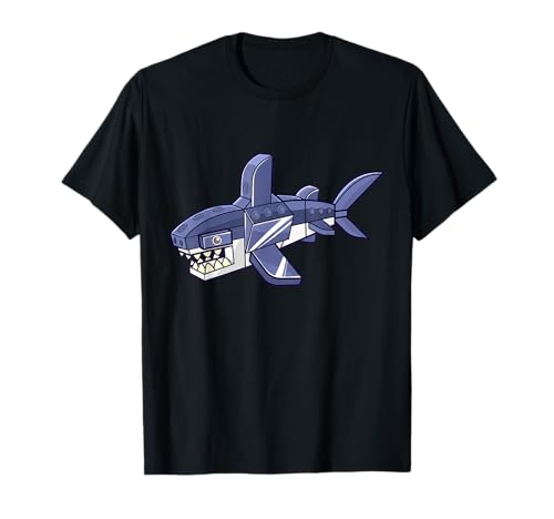 Shark Master Builder Building Blocks Boys Kids T-Shirt