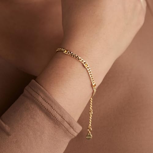 Image of Alex and Ani September Birthstone Sapphire Curb Chain Bracelet
