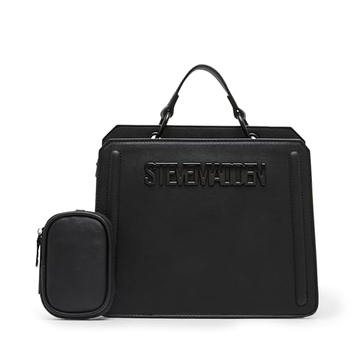 Image of Steve Madden EVELYNF Logo Plaque Top Handle