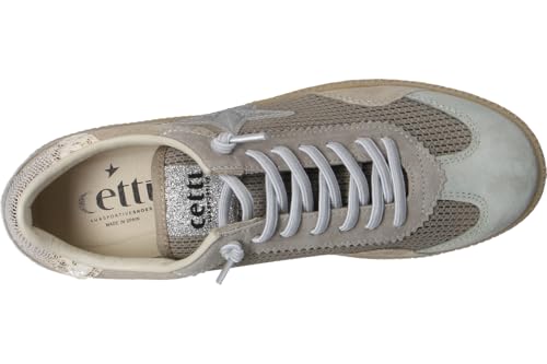 Baskets Cetti 1385 Blanc et Cuir Or Éclat et Bien-être - 5