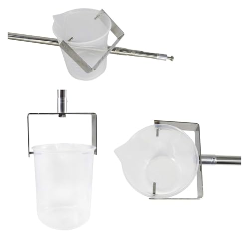 Cucharón portátil de acero inoxidable con péndulo para una fácil recogida de muestras de agua y pruebas, ideal para uso en campo y laboratorio