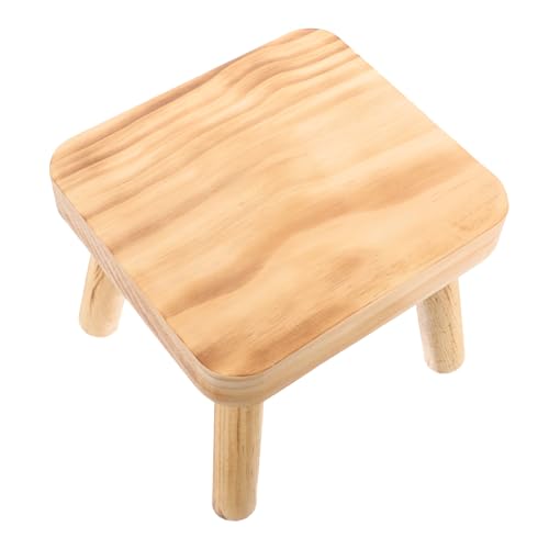 ifundom Portable Wooden Step Stool for Use Strong Load Bearing Small Stool for Kitchen Living Bathroom Camping and Fishing