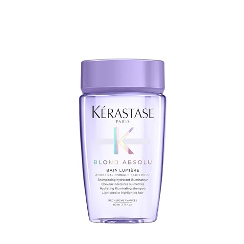 Kerastase Blond Absolu Lumière Illuminating Shampoo For Lightened & Highlighted Hair - Intensely Hydrates & Illuminates Shiny Hair, Removes Impurities & Pollution, 2.7 Fl Oz, Travel Size