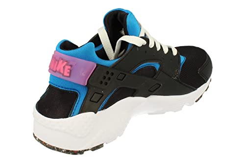 Nike Huarache Run GS E Trainers DR0166 Sneakers Shoes (UK 3 US 3.5Y EU 35.5, Black Mint Foam Photo Blue 001)3