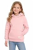 Lavable en machine Blu Apparel Chandails à capuche unisexes pour enfants Garçons Filles Sweats à capuche chauds en polaire pour enfants, rose, 9-10 ans