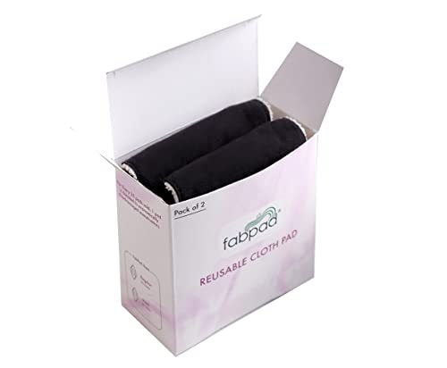 Image of FabPad Reusable Washable Sanitary Cloth Pads Napkins Eco-Friendly Menstrual Hygiene Solutions (Pack of 2)- Offwhite - (Regular + Maxi + 1 Wash Bag)