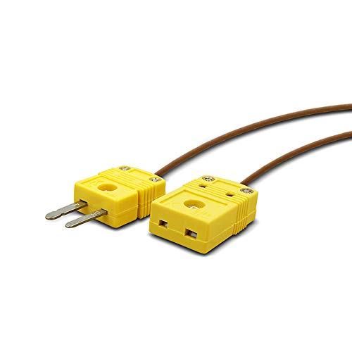 En angle view of K-Type thermocouple connectors