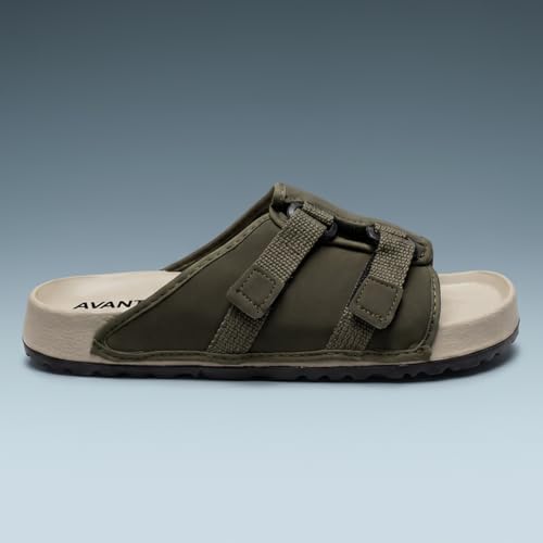 Image of AVANT Men's CalmFit Sliders for Men | Comfortable, Lightweight & Durable | Casual Outdoor Slides | Slip-On Daily Wear