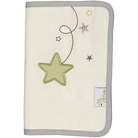 P 'tit Basile - Organic Cotton Baby Health Book Cover Meteor 24x17 cm Cover