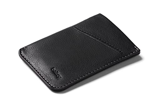Bellroy Étui Cartes, Portefeuille Slim en Cuir (Max. 8 Cartes et Billets) - Obsidian Cover
