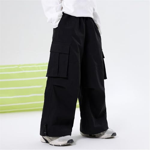 Pantalon cargo de jogging garçon coupe ample parachute élastique confortable - 3