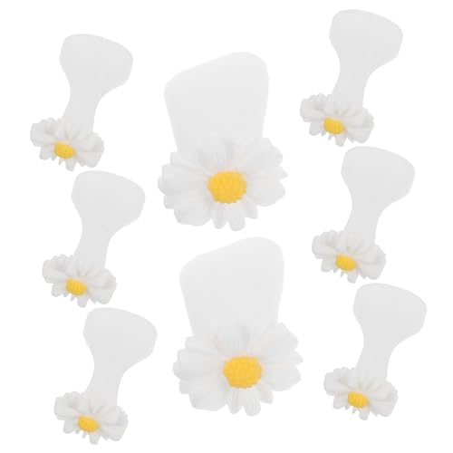 HAPINARY Daisy Flower Toe Separators Silicone Foot Spacers for Pedicures Nail Art Toe Spacers (2 Pack)