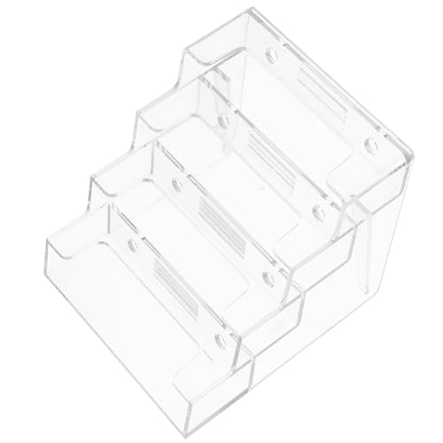 HEALEEP 名刺ホルダー 卓上透明カードケース 高硬素材 大容量ビジネスカード収納 オフィス用名刺スタンド 展示会対応
