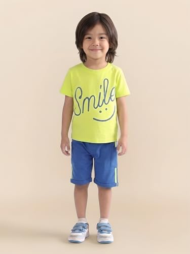 Image of POLKA TOTS 100% Pure Cotton T-Shirt and Shorts Combo For Boys | Summer Dress & Beach Wear for Boys and Toddlers | Breathable Premium Fabric Co-Ord Set Kids | Relaxed Fit Casual Summer Outfit for Kids