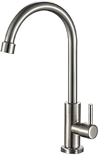Grifo de Cocina de Acero Inoxidable Apto para Uso alimentario, Grifo para lavadero de Verduras, Fregadero Individual de Agua fría, Grifo para Piscina de lavandería,