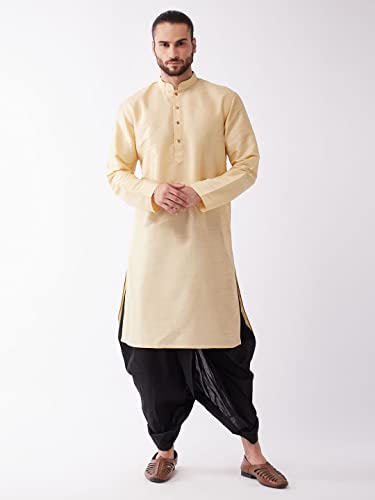 Image of VASTRAMAY Men's Silk Blend Printed Kurta And Dhoti Set Vasmk001Ndtmother
